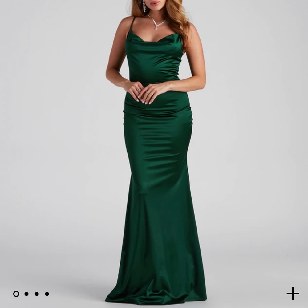 Windsor formal gown, Nala Cowl Neck Satin Dress
